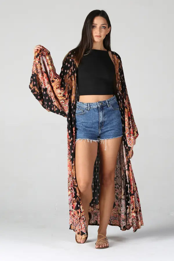 Katya Boho Maxi Kimono Duster