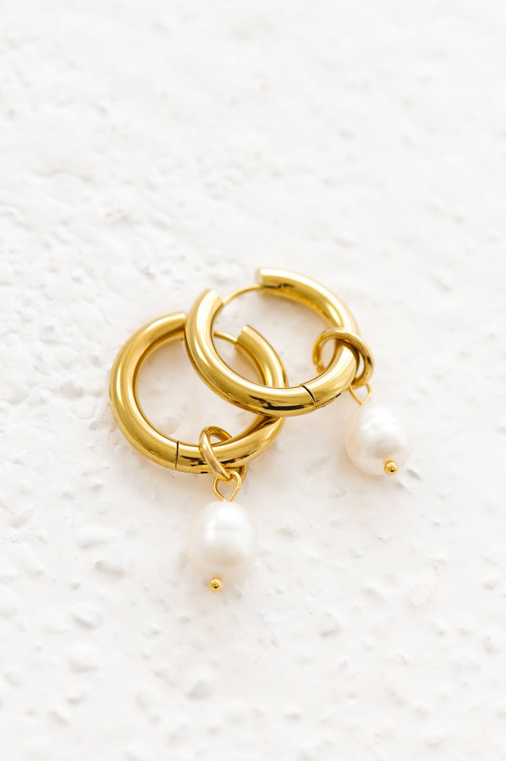 Allegra Gold Earrings with Pearls