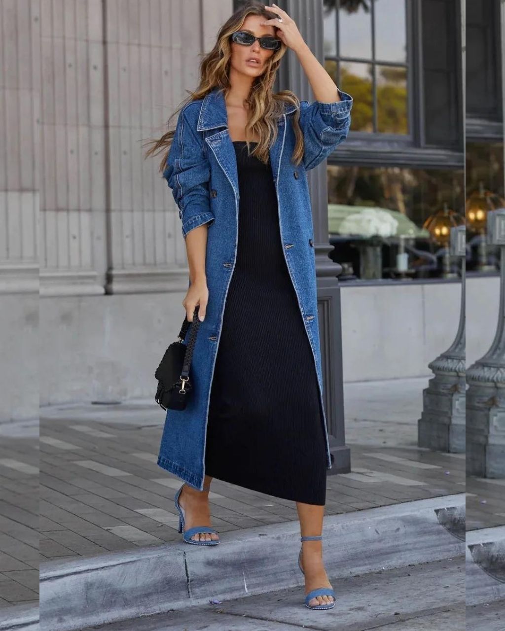 Lila Double-Breasted Longline Denim Jacket - @Saucy Ladies