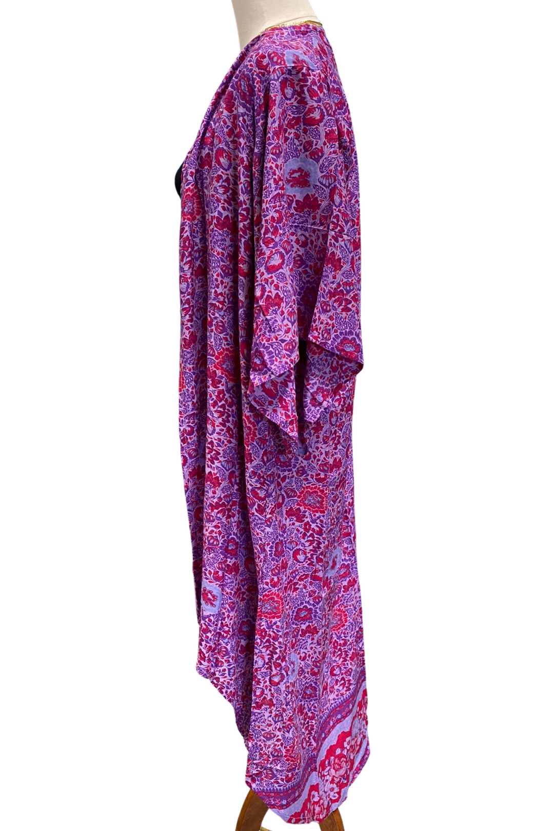 Mystical Purple Posie Boho Kimono