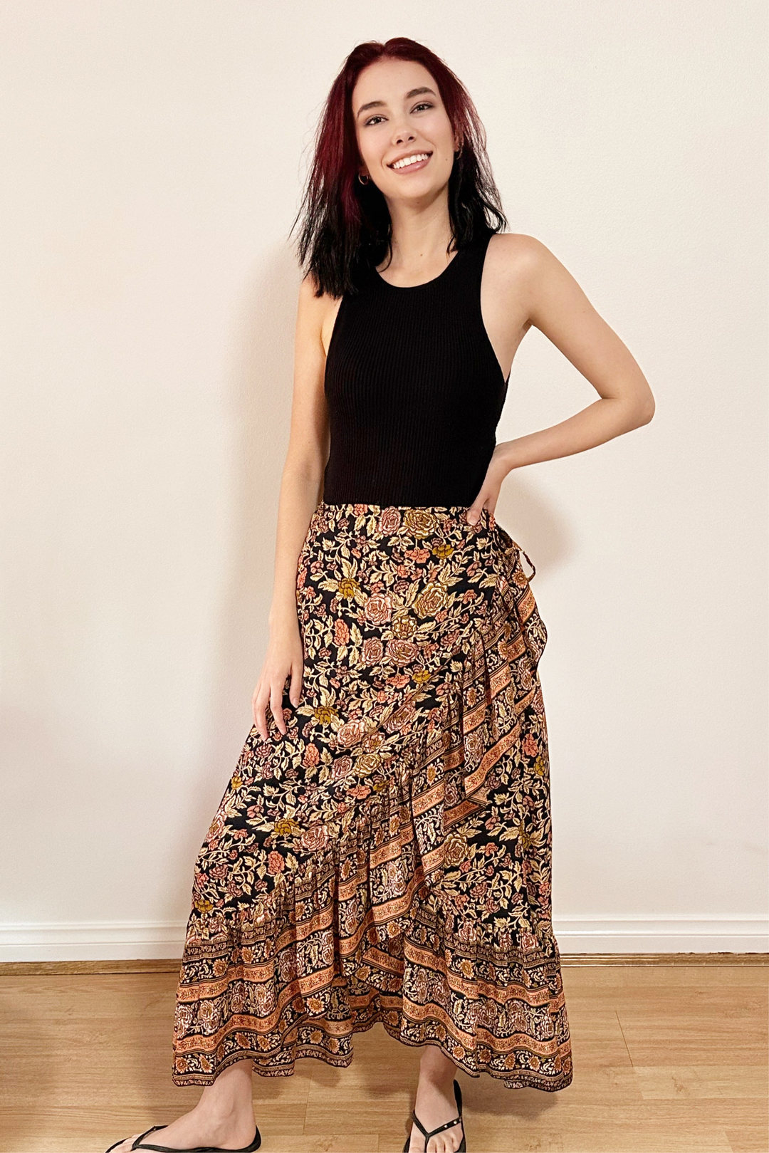 Vintage Rose Boho Wrap Skirt - @Saucy Ladies