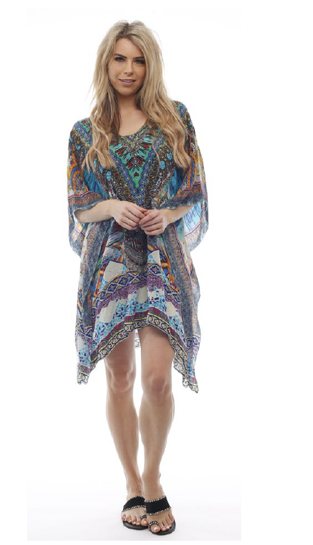 Zerryn Cosmopolitan Short Silk Kaftan