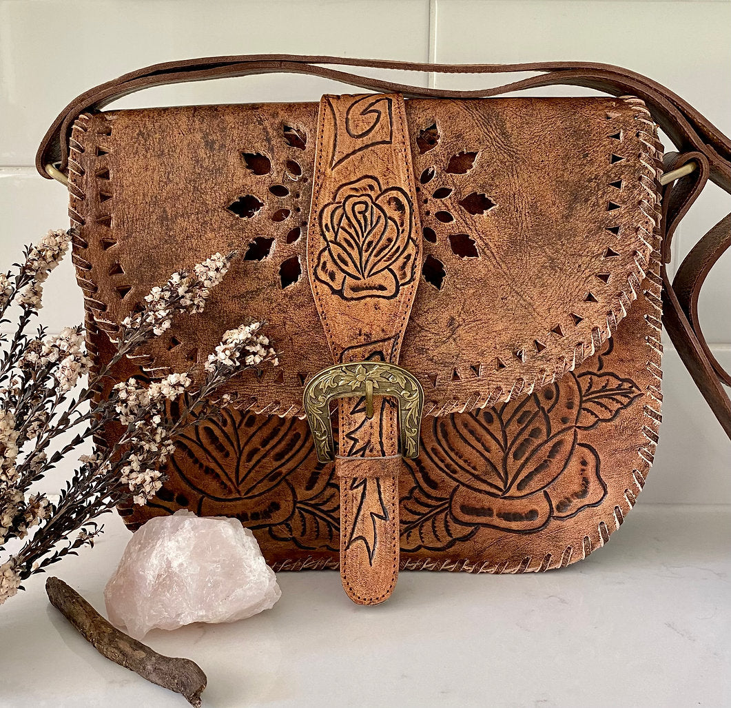 Rose Saddle Bag - Vintage Tan