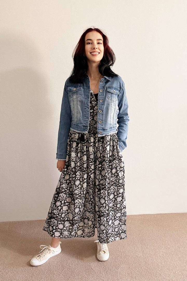 Aaliyah Block Printed Cotton Maxi Dress - @Saucy Ladies