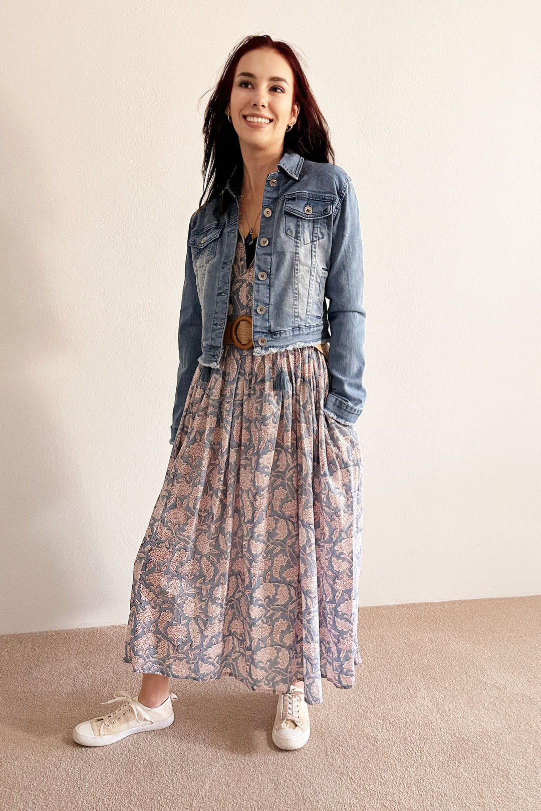 Aaliyah Block Printed Cotton Maxi Dress - @Saucy Ladies