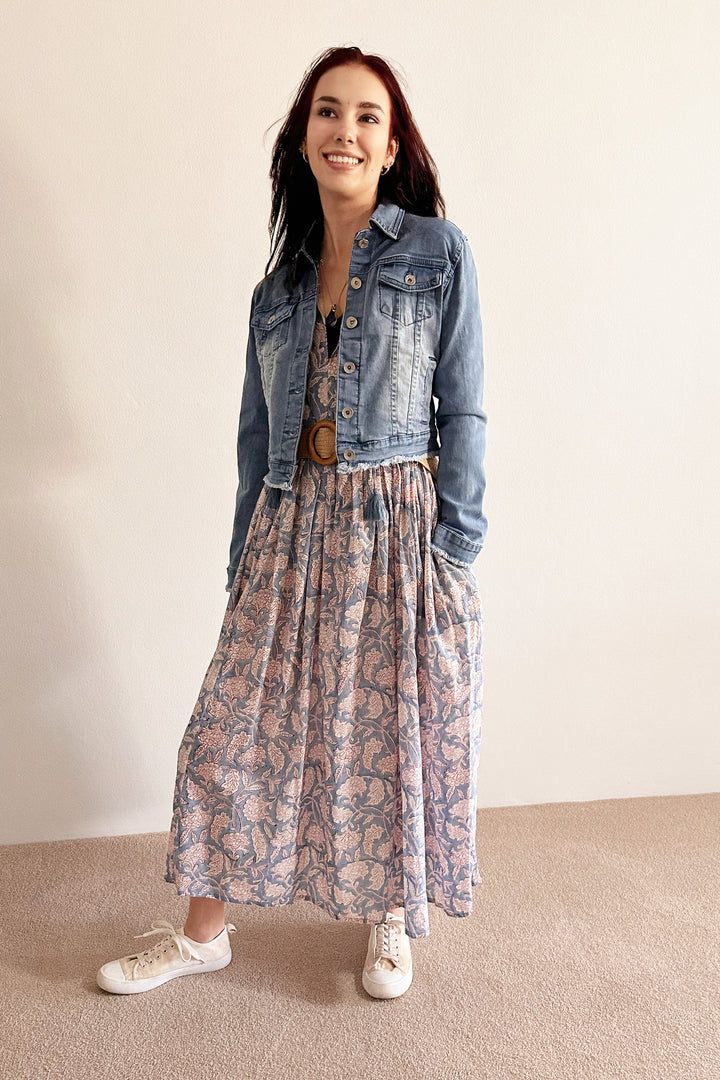 Aaliyah Block Printed Cotton Maxi Dress - @Saucy Ladies
