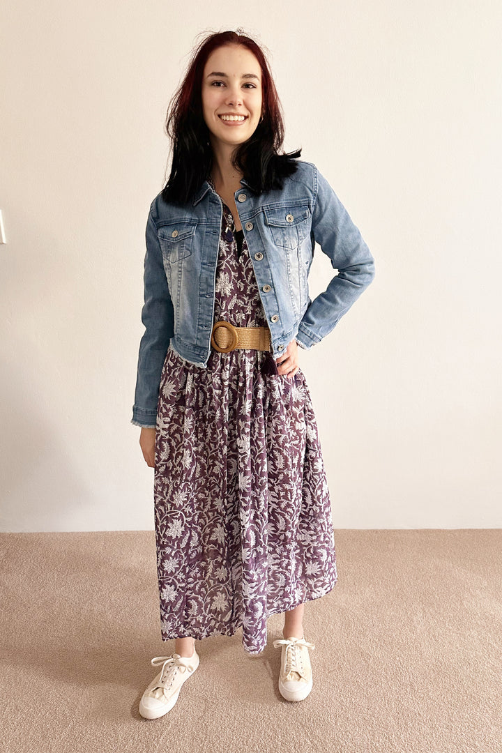 Aaliyah Block Printed Cotton Maxi Dress - @Saucy Ladies