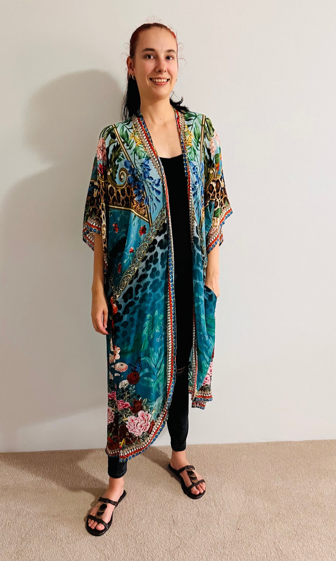 Serenity Medium Length Embellished Kimono