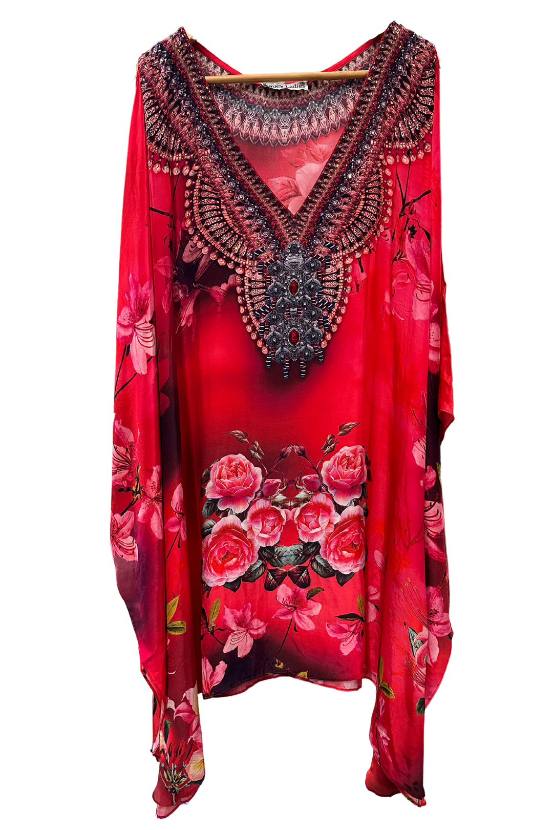 Aphrodite Cold Shoulder Short Kaftan - Enchanted Rose - @Saucy Ladies