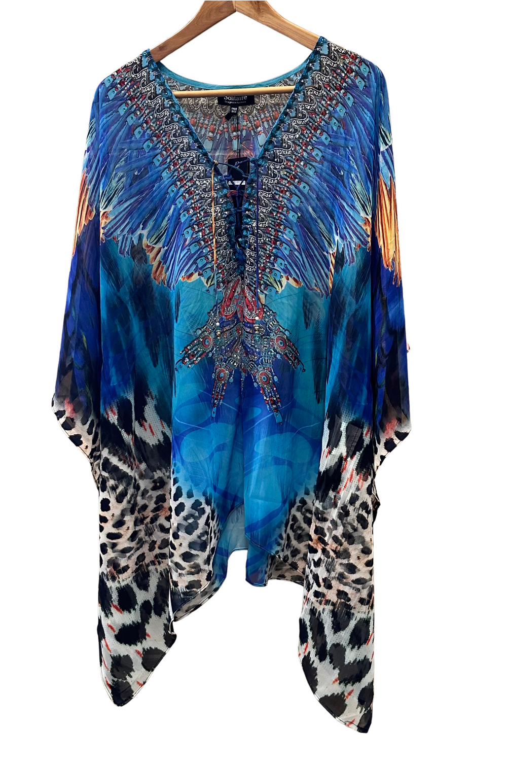 Macaw Short Lace Up Kaftan - @Saucy Ladies