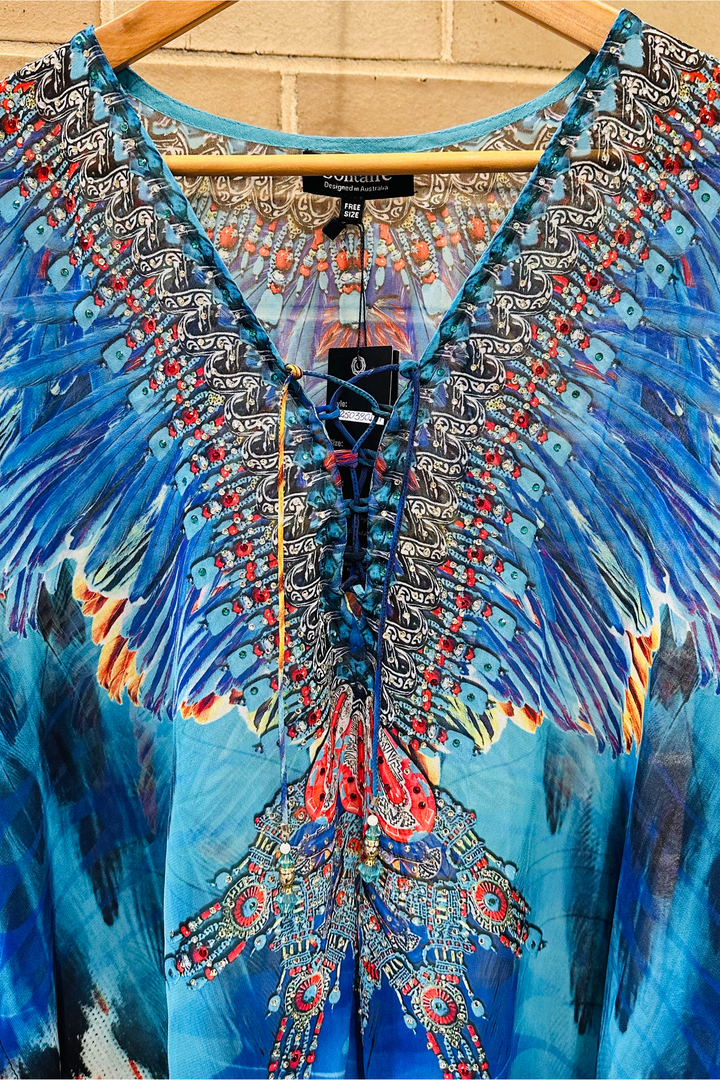Macaw Short Lace Up Kaftan - @Saucy Ladies