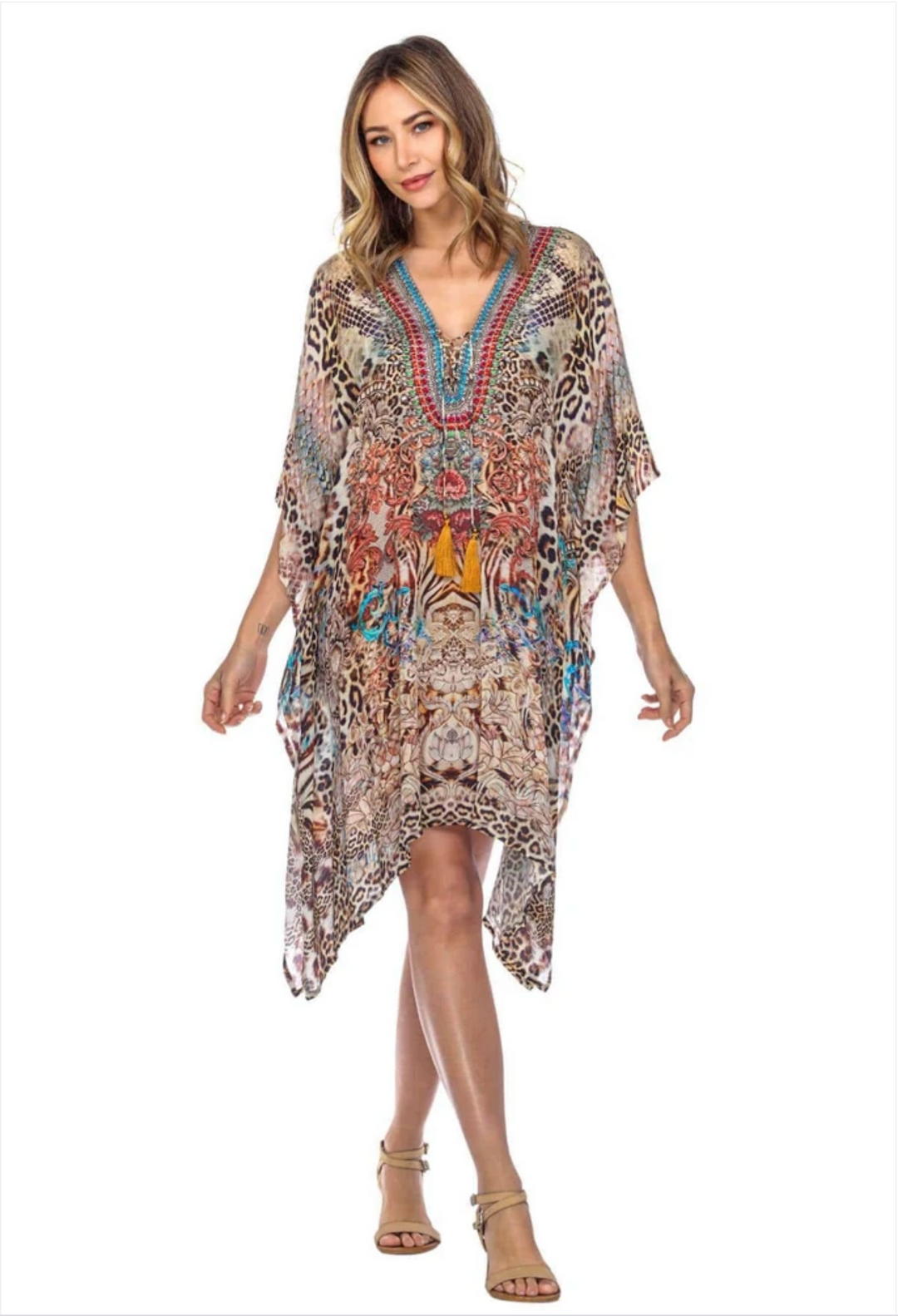 Leopard Queen Animal Print Short Kaftan - @Saucy Ladies