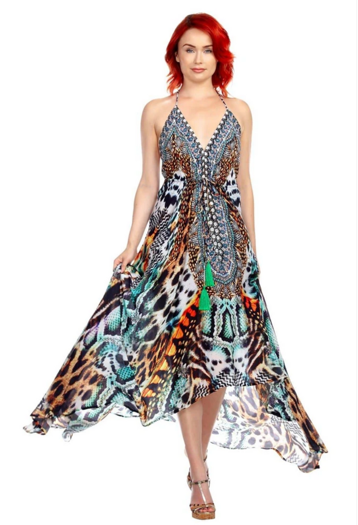 Jungle Fever Halterneck Maxi Dress - @Saucy Ladies