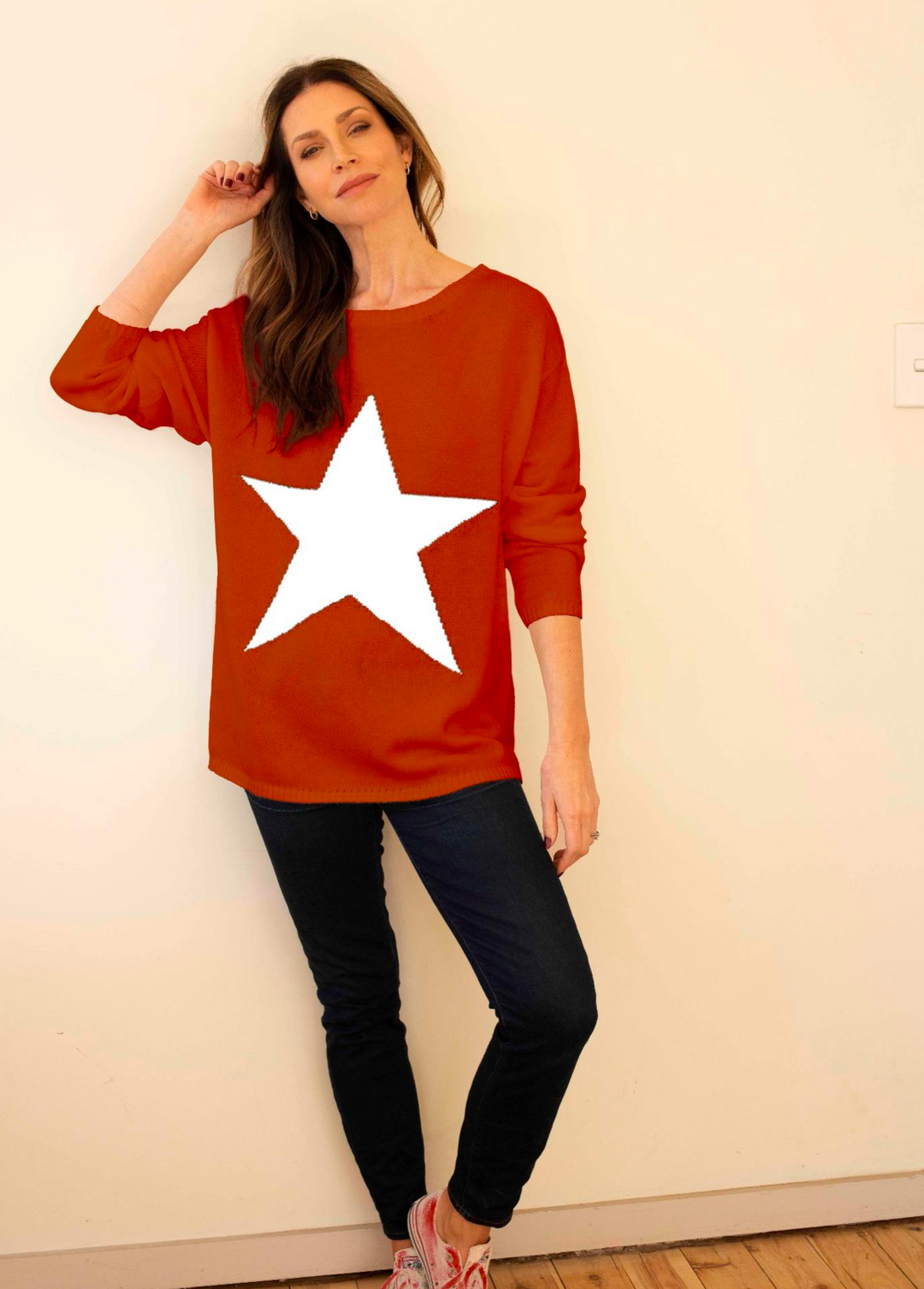 Star Cotton Knit Sweater - @Saucy Ladies