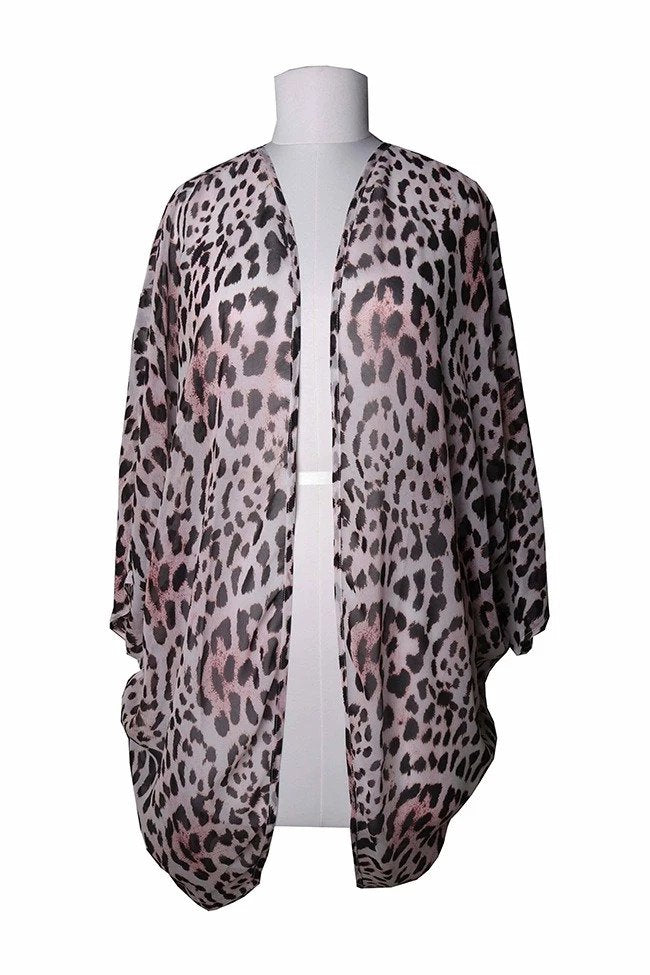 Pink Leopard Wearable Art Kimono - @Saucy Ladies