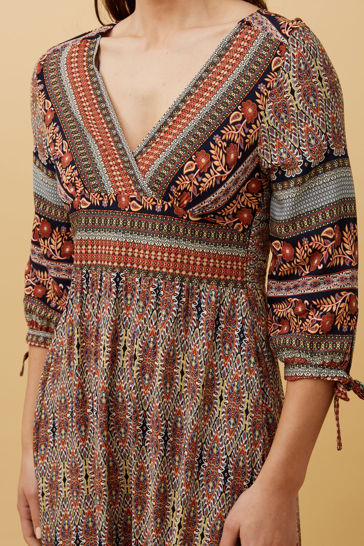 Venus Floral Boho Maxi Dress - Rust - @Saucy Ladies